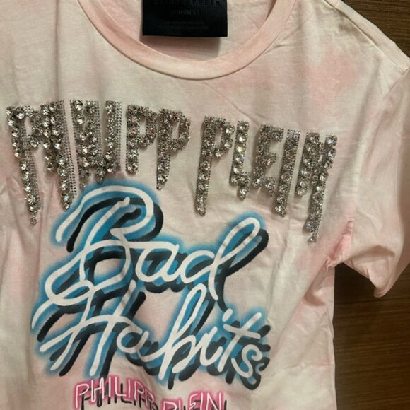 Philipp Plein Pink women’s  T-Shirt dress made in Italy size S - Picture 2 of 7